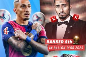 😢真不配？拉菲尼亚西甲最佳+欧冠金靴 金球第5&落选年度最佳阵