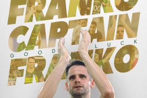 祝好！浙江队官方：34岁队长弗兰克赛季末离队，将举行告别仪式