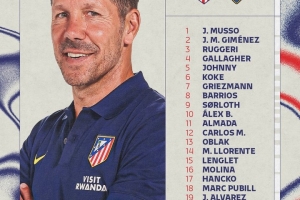 马竞大名单：小蜘蛛、格列兹曼领衔，朱利亚诺-西蒙尼在列